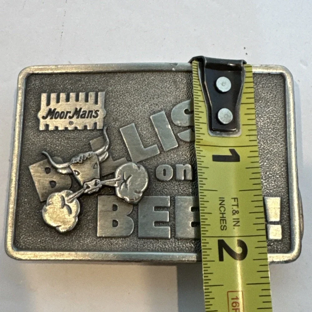 Vintage Belt Buckle Moor Mans Beef Products Iowa 1983 limited edition